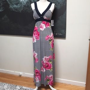 Stripes/ flower summer dress